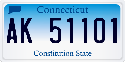 CT license plate AK51101