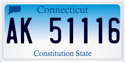 CT license plate AK51116