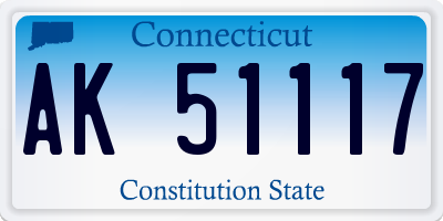 CT license plate AK51117
