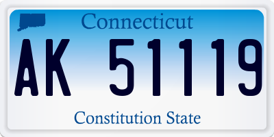 CT license plate AK51119