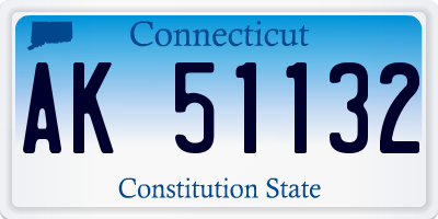 CT license plate AK51132