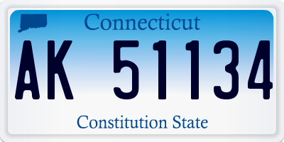 CT license plate AK51134