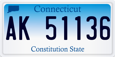 CT license plate AK51136