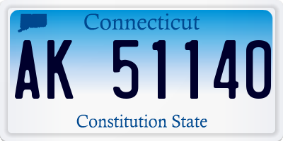 CT license plate AK51140