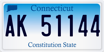 CT license plate AK51144