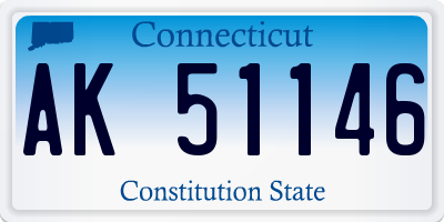 CT license plate AK51146
