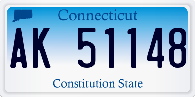 CT license plate AK51148