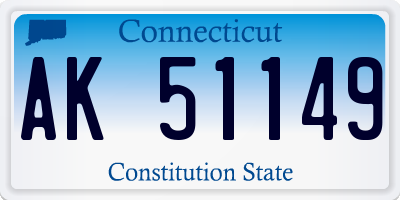 CT license plate AK51149