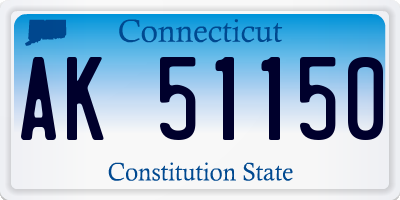 CT license plate AK51150
