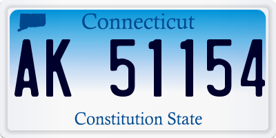 CT license plate AK51154
