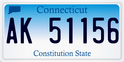 CT license plate AK51156