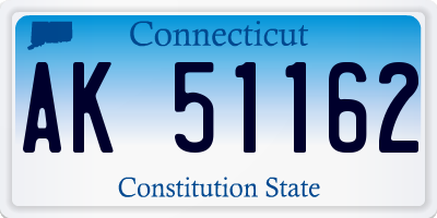 CT license plate AK51162