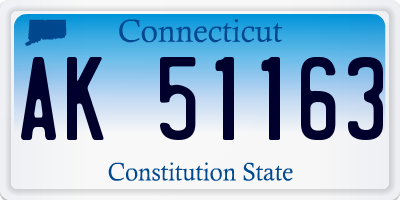 CT license plate AK51163