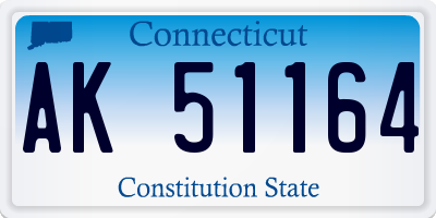 CT license plate AK51164