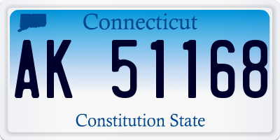 CT license plate AK51168