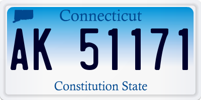 CT license plate AK51171