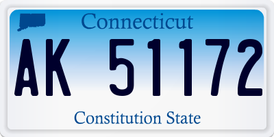 CT license plate AK51172