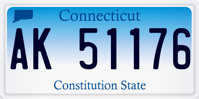 CT license plate AK51176