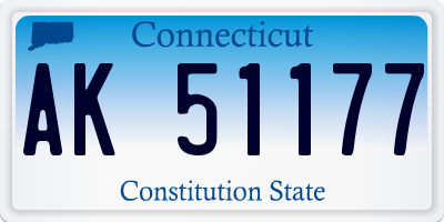 CT license plate AK51177