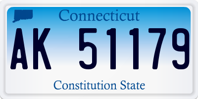 CT license plate AK51179