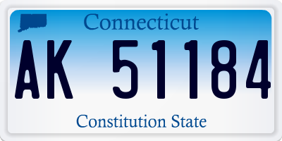 CT license plate AK51184