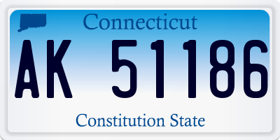 CT license plate AK51186