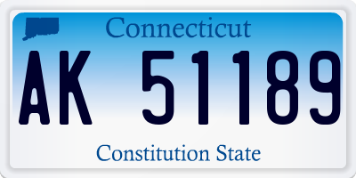CT license plate AK51189