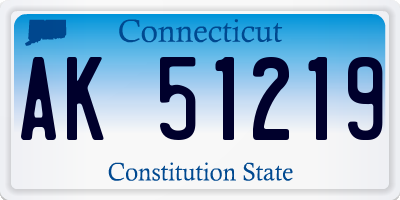 CT license plate AK51219
