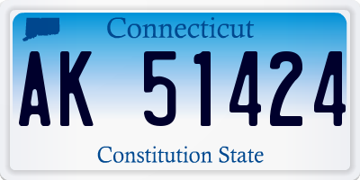 CT license plate AK51424