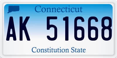 CT license plate AK51668