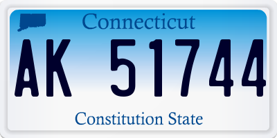 CT license plate AK51744
