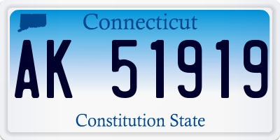 CT license plate AK51919