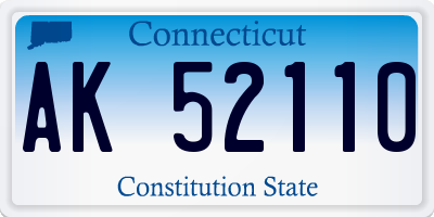 CT license plate AK52110
