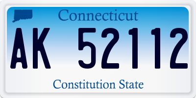CT license plate AK52112