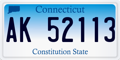 CT license plate AK52113