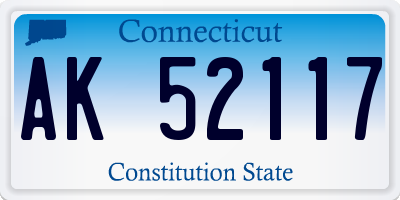 CT license plate AK52117