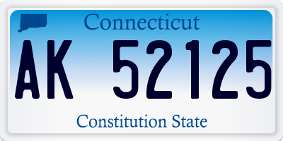 CT license plate AK52125