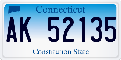 CT license plate AK52135