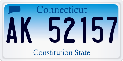 CT license plate AK52157