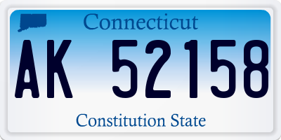 CT license plate AK52158