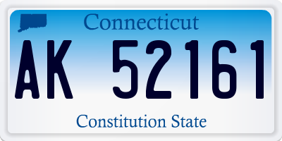 CT license plate AK52161