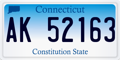 CT license plate AK52163