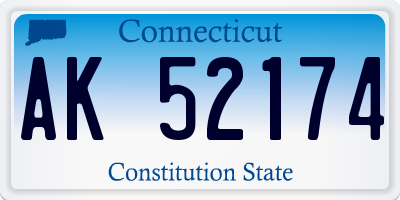 CT license plate AK52174