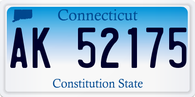 CT license plate AK52175