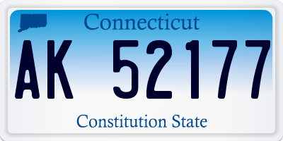 CT license plate AK52177