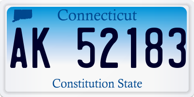 CT license plate AK52183