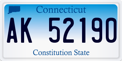 CT license plate AK52190