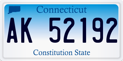 CT license plate AK52192