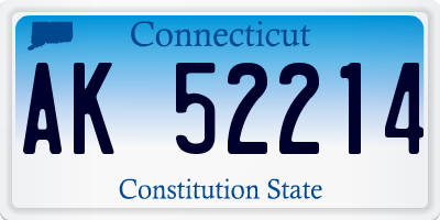 CT license plate AK52214