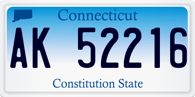 CT license plate AK52216